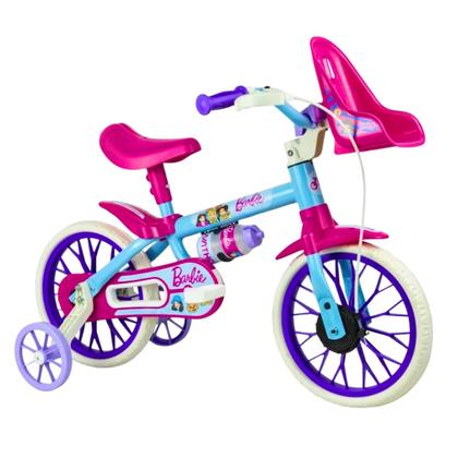 Imagem de Bicicleta Infantil Aro 12 Nathor Barbie Menina 1 a 4 Anos