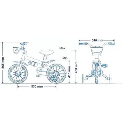 Imagem de Bicicleta Infantil Aro 12 Nathor Flower Rosa Menina 1 a 4 Anos