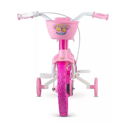 Imagem de Bicicleta Infantil Aro 12 Nathor Flower Rosa Menina 1 a 4 Anos