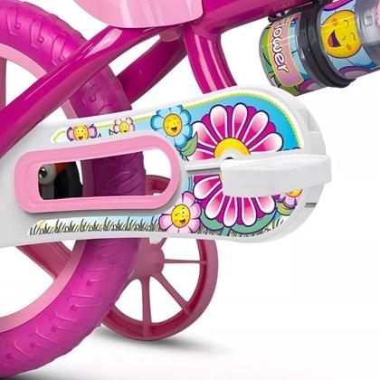 Imagem de Bicicleta Infantil Aro 12 Nathor Flower Rosa Menina 1 a 4 Anos