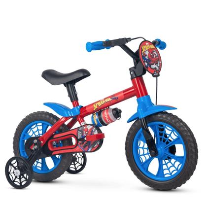 Imagem de Bicicleta Infantil Aro 12 Nathor Homem Aranha Menino 1 a 4 Anos