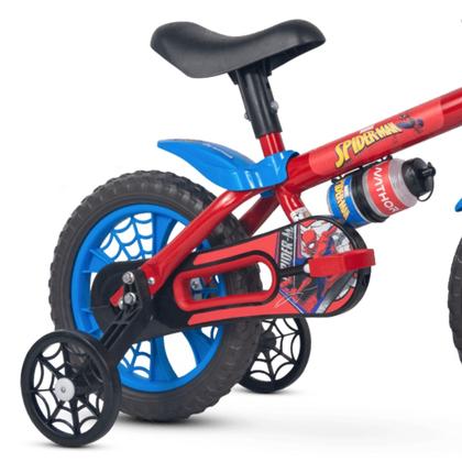 Imagem de Bicicleta Infantil Aro 12 Nathor Homem Aranha Menino 1 a 4 Anos