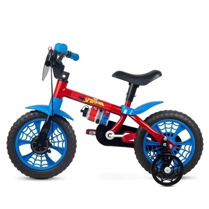 Imagem de Bicicleta Infantil Aro 12 Nathor Homem Aranha Menino 1 a 4 Anos