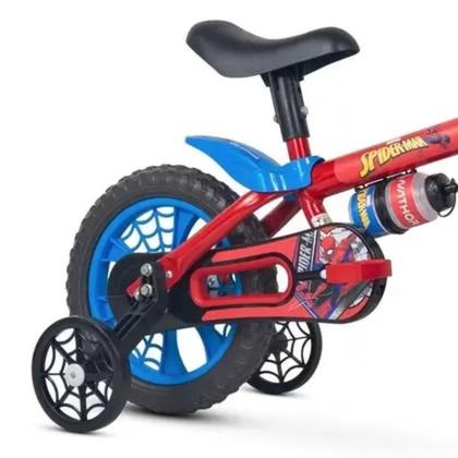 Imagem de Bicicleta Infantil Aro 12 Nathor SpiderMan Rodinhas Freio Tambor HomemAranha