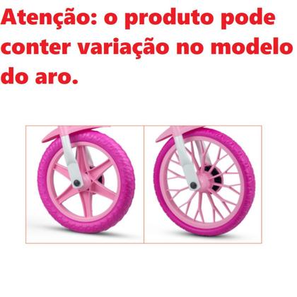 Imagem de Bicicleta Infantil Aro 12 Regulável Mickey Garrafinha e Rodinhas Nathor