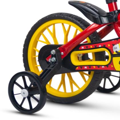 Imagem de Bicicleta Infantil Aro 12 Rodinhas Mickey Nathor Garrafinha