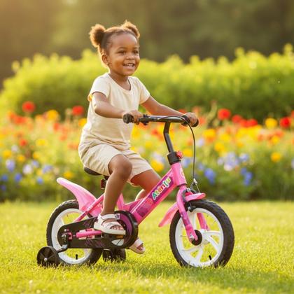 Imagem de Bicicleta Infantil Aro 12 Rodinhas Removíveis Leve Segura Pedal Antiderrapante Criança
