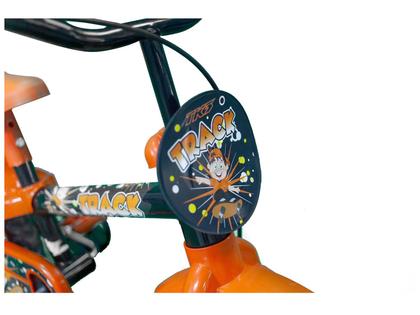 Bicicleta Infantil Aro 12 Track & Bikes Arco Iris Preto e Laranja com Rodinhas Imagem de Bicicleta Infantil Aro 12 Track & Bikes Arco Iris Preto e Laranja com Rodinhas