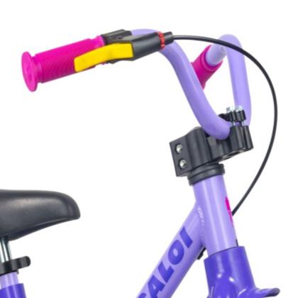 Imagem de Bicicleta Infantil Aro 14 Menina Rodinha Garrafinha Capacete