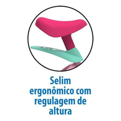 Imagem de Bicicleta Infantil Aro 14 Unicórnio Cestinha Bandeirante Cor Rosa 14