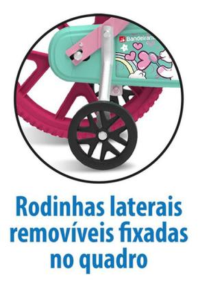 Imagem de Bicicleta Infantil Aro 14 Unicórnio Cestinha Bandeirante Cor Rosa 14