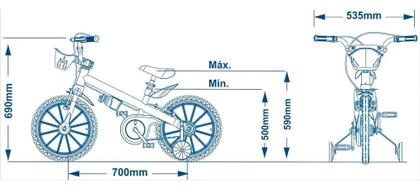 Imagem de Bicicleta Infantil Aro 16 Aluminio - Extreme Laranja Aço Carbono - Nathor