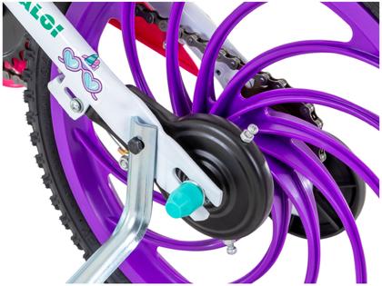 Imagem de Bicicleta Infantil Aro 16" Caloi Ceci Branco e Rosa com Cestinha Freio V-Brake