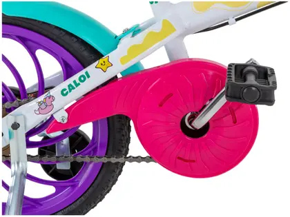 Imagem de Bicicleta Infantil Aro 16" Caloi Ceci Branco e Rosa com Cestinha Freio V-Brake