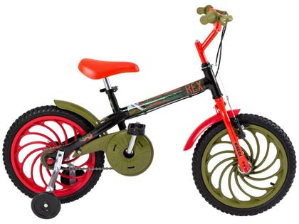 Imagem de Bicicleta Infantil Aro 16 Caloi Rex Preta - com Rodinhas