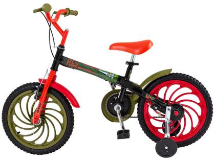 Imagem de Bicicleta Infantil Aro 16 Caloi Rex Preta - com Rodinhas