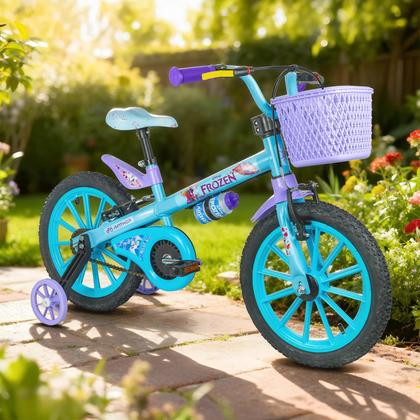 Imagem de Bicicleta Infantil Aro 16 Com Rodinhas Frozen 2 - Nathor
