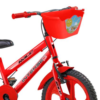 Imagem de Bicicleta Infantil Aro 16 Intense Kids Boy Masculina C/Rodinha Vermelha