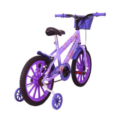 Imagem de Bicicleta Infantil Aro 16" Kiss com Cestinha Lilás Free Action - 3020701041801-056