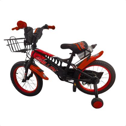 Imagem de Bicicleta Infantil Aro 16 Menino Azul Vermelha 5 a 8 Anos