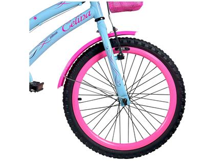 Imagem de Bicicleta Infantil Aro 20" Colli Celina Azul Celeste com Cestinha Freio V-Brake