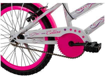 Imagem de Bicicleta Infantil Aro 20" Colli Celina Branco com Cestinha Freio V-Brake