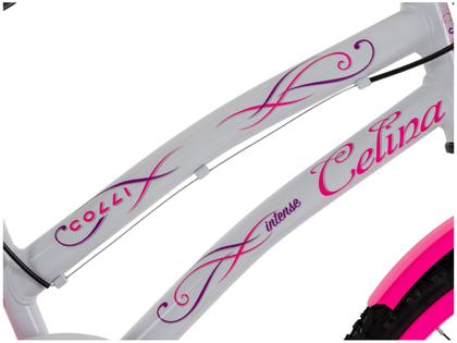 Imagem de Bicicleta Infantil Aro 20" Colli Celina Branco com Cestinha Freio V-Brake