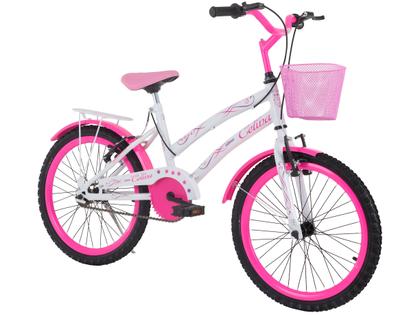 Imagem de Bicicleta Infantil Aro 20" Colli Celina Branco com Cestinha Freio V-Brake