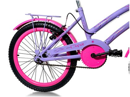 Bicicleta Infantil Aro 20 Colli Ciça Lilás - com Cesta Freio V