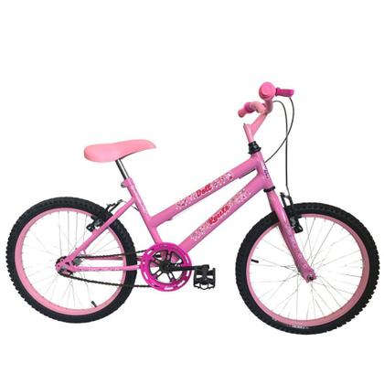 Imagem de Bicicleta Infantil Aro 20 Feminina  Aro Rosa + Rodinha Lateral