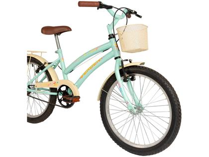 Imagem de Bicicleta Infantil Aro 20" Verden Breeze Menta e Bege com Cestinha Freio V-Brake