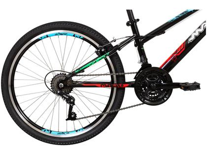 Imagem de Bicicleta Infantil Aro 24 Caloi Max Preta Freio V-Brake 21 Marchas