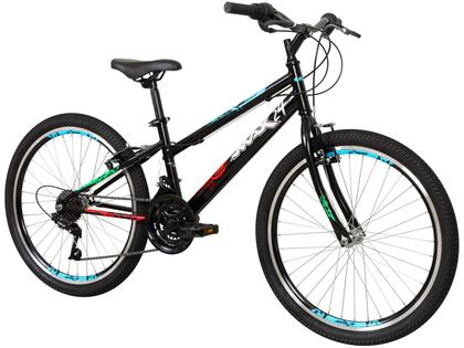 Imagem de Bicicleta Infantil Aro 24 Caloi Max Preta Freio V-Brake 21 Marchas