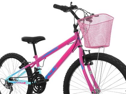 Bicicleta Infantil Aro 24 KOG Feminina 18 Marcha e Cestinha Imagem de Bicicleta Infantil Aro 24 KOG Feminina 18 Marcha e Cestinha