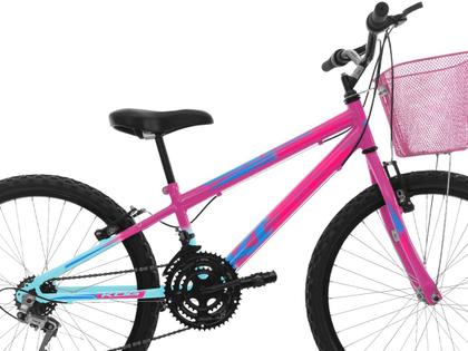 Bicicleta Infantil Aro 24 KOG Feminina 18 Marcha e Cestinha Imagem de Bicicleta Infantil Aro 24 KOG Feminina 18 Marcha e Cestinha