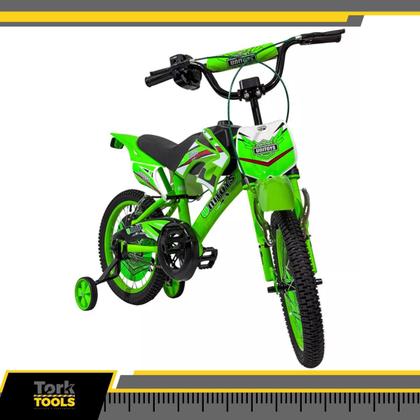 Imagem de Bicicleta Infantil Bike Moto Cross Aro 16 Unitoys Verde