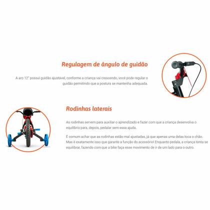 Imagem de Bicicleta Infantil com Rodinhas - Aro 12 - Disney Stitch - Nathor