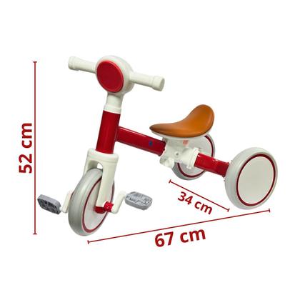 Imagem de Bicicleta Infantil Equilíbrio 2 em 1 Triciclo 3 Rodas sem Pedal Coordenação Importway Bw310