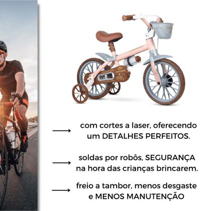 Imagem de Bicicleta infantil Feminina Antonella Selim PU Aro 12 NATHOR