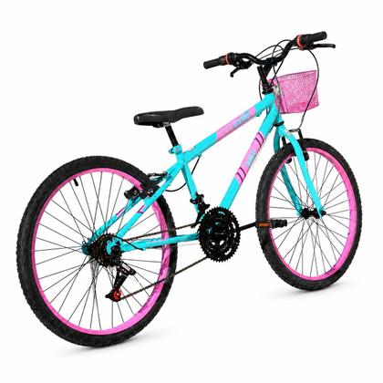 Imagem de Bicicleta Infantil Forss Anny Aro 24 C/cestinha 18 Marchas