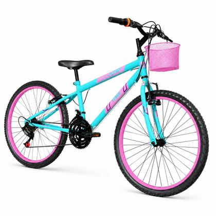 Imagem de Bicicleta Infantil Forss Anny Aro 24 C/cestinha 18 Marchas