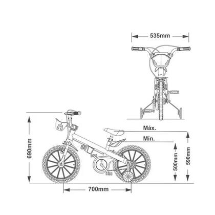 Imagem de Bicicleta Infantil Nathor Aro16 Menino Extreme de 5 A 8 Anos Cor Laranja