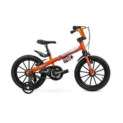 Imagem de Bicicleta Infantil Nathor Aro16 Menino Extreme de 5 A 8 Anos Cor Laranja