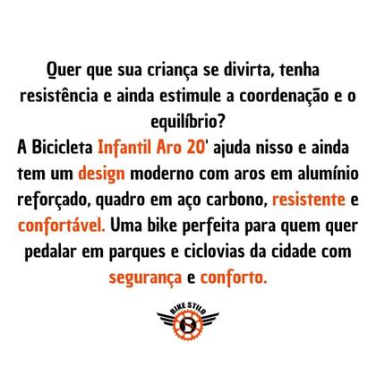 Imagem de Bicicleta Infantil Passeio Aro 20 Masculina Verde Neon