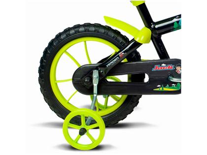 Imagem de Bicicleta Infantil Verden Bikes Jack - Preta e Verde Limão com Rodinhas