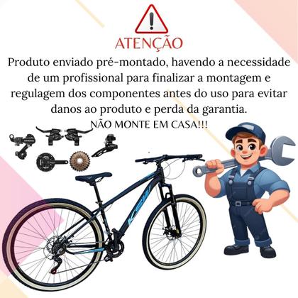 Imagem de Bicicleta Ksw Xlt Aro 29 21v Cambios Trocadores Pedivela Catraca SHIMANO Pneu Faixa Amarelo.