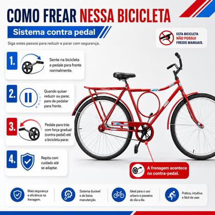 Imagem de Bicicleta Masculina Aro 26 Barra Forte Contra Pedal Falcon