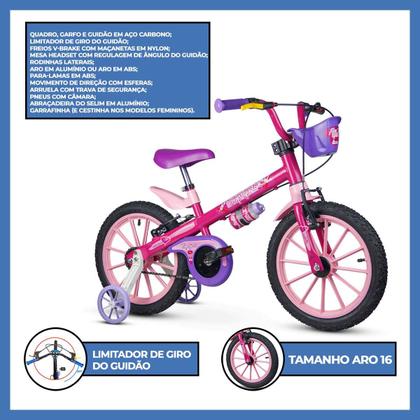 Imagem de Bicicleta Menino Menina Nathor Bike Infantil 5 a 8 Anos Aro 16