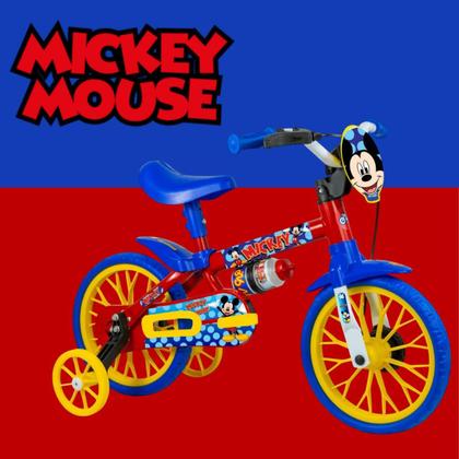 Imagem de Bicicleta Menino Mickey Mouse Kit com 6 itens