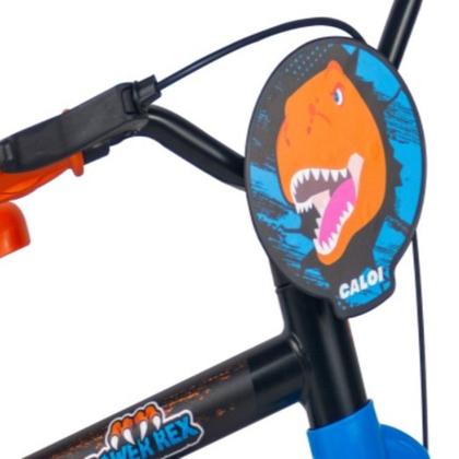 Imagem de Bicicleta Menino Rex Dino Aro 12 Garrafinha Nathor Capacete